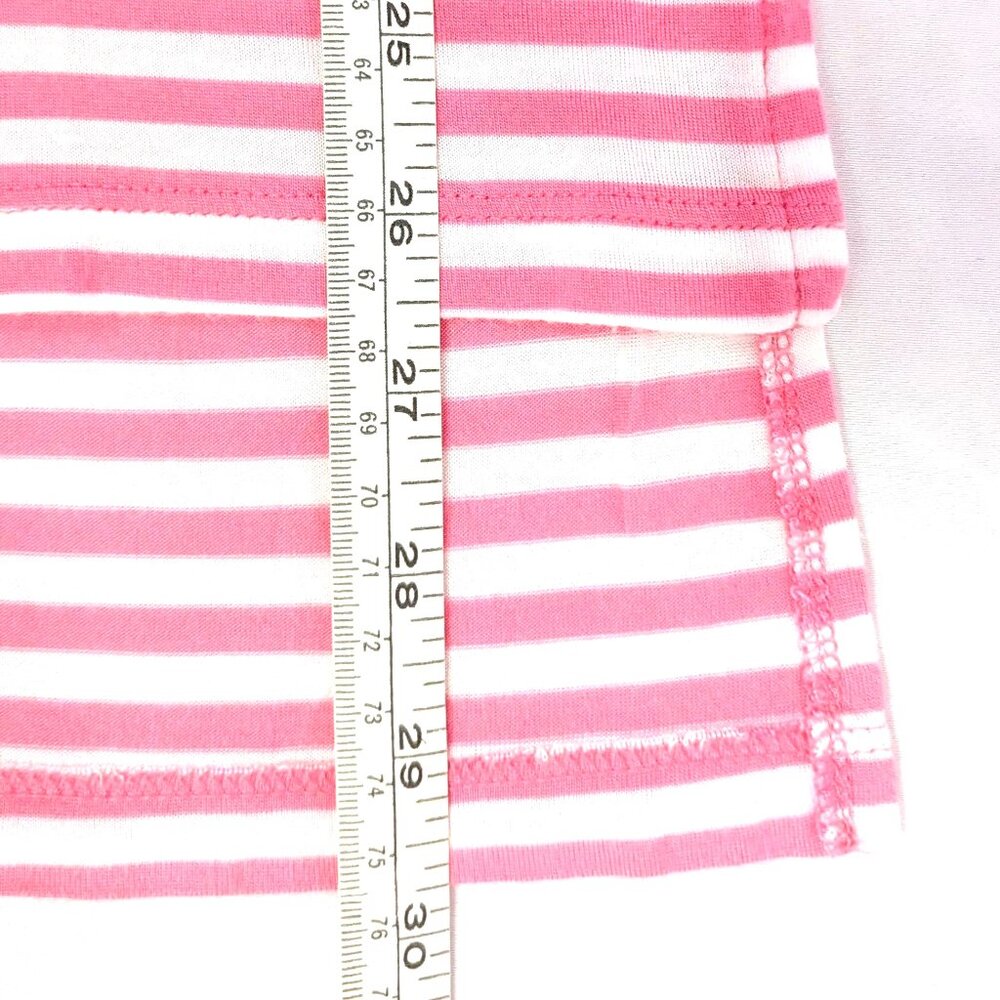 Banana Republic | Modal Mini-Stripe Long-Sleeve Tee Pink & White | Size Small - Picture 8 of 9